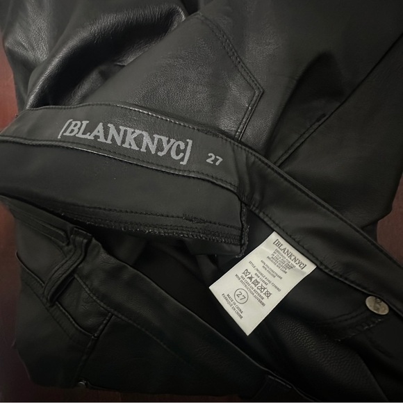 BLANKNYC Black Faux Leather Low Rise Pants Women’s Size 27 NWOT Party Going Out - Picture 14 of 14
